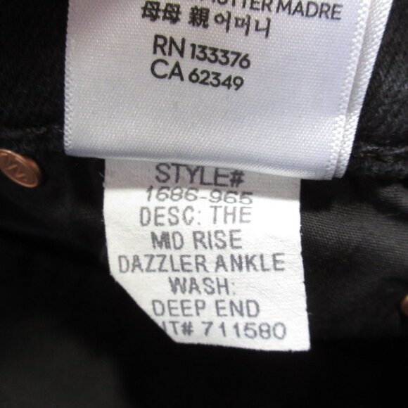 NWT Mother Mid Rise Dazzler Ankle in Deep End Crop Stretch Jeans 26 - Picture 6 of 10